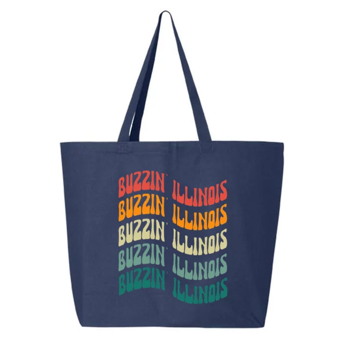 Buzzin Illinois Cicada Lover Vintage Broods Xix Xiii 25L Jumbo Tote