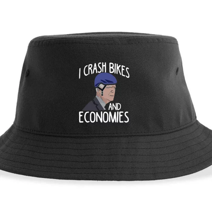 Biden I Crash Bikes And Economies Sustainable Bucket Hat