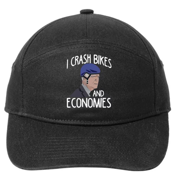 Biden I Crash Bikes And Economies 7-Panel Snapback Hat