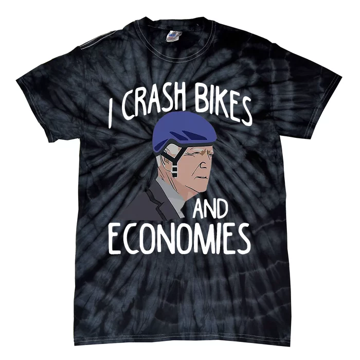 Biden I Crash Bikes And Economies Tie-Dye T-Shirt