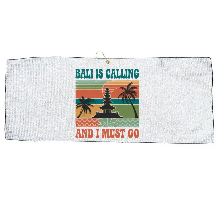 Bali Is Calling And I Must Go Large Microfiber Waffle Golf Towel