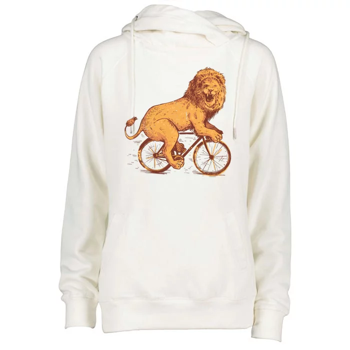 Bicycle Lion Womens Funnel Neck Pullover Hood