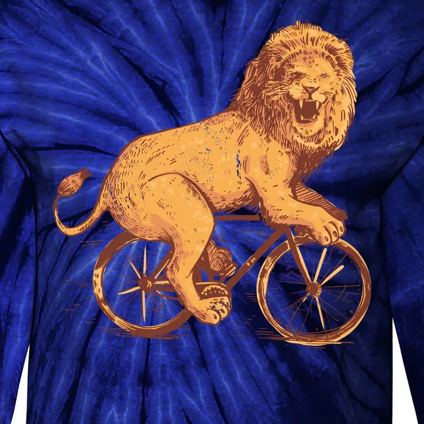 Bicycle Lion Tie-Dye Long Sleeve Shirt