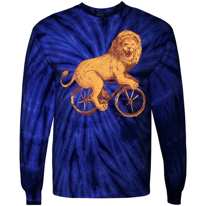 Bicycle Lion Tie-Dye Long Sleeve Shirt