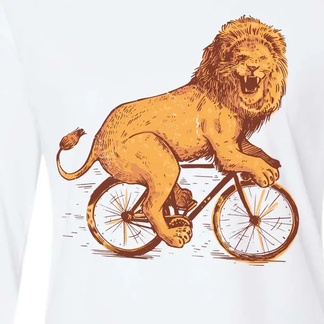 Bicycle Lion Womens Cotton Relaxed Long Sleeve T-Shirt