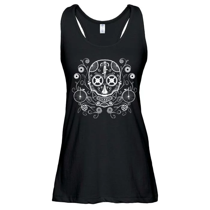 Bicycle Skull Ladies Essential Flowy Tank