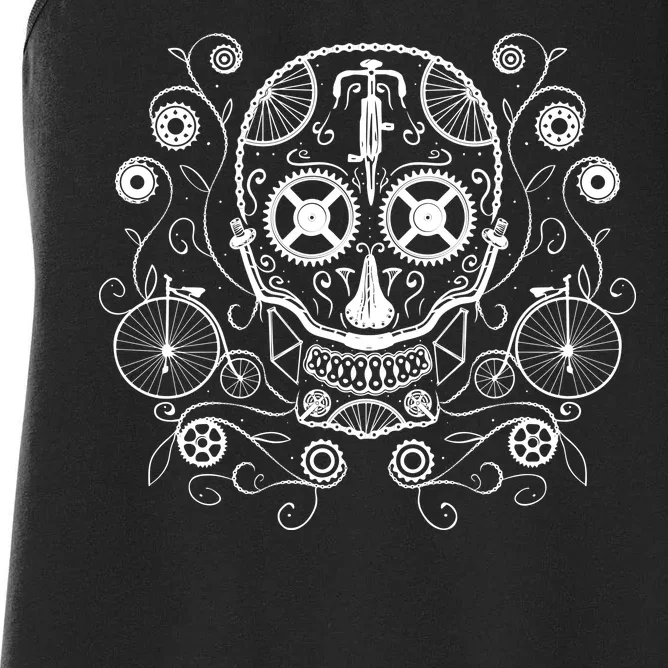 Bicycle Skull Women's Racerback Tank