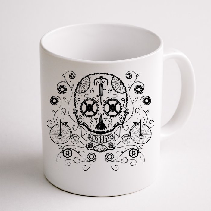 Bicycle Skull Front & Back Coffee Mug