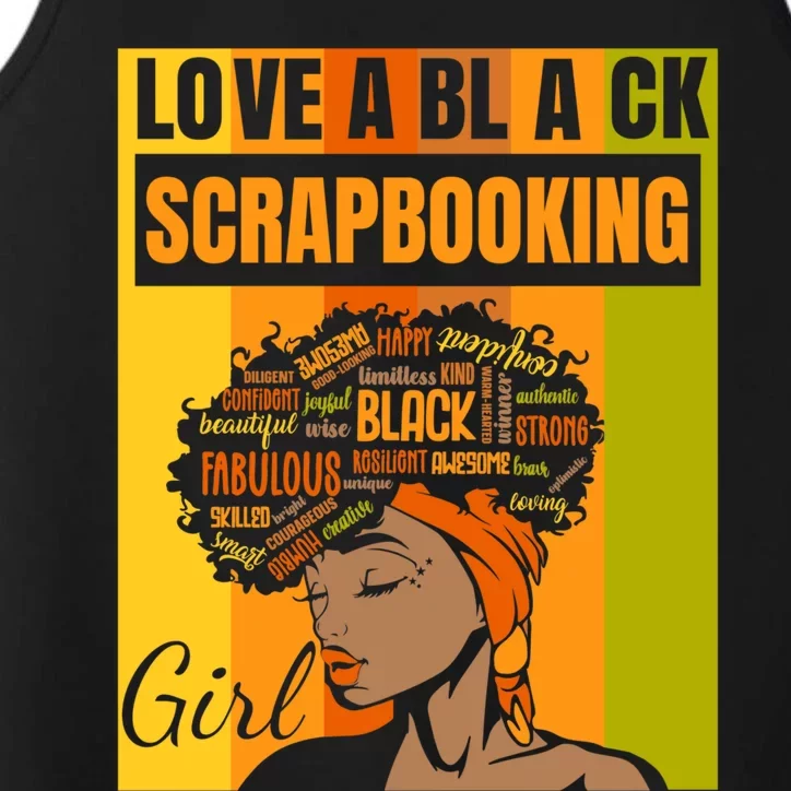 Black Independence Day Gift Love A Black Scrapbooking Cute Gift Performance Tank