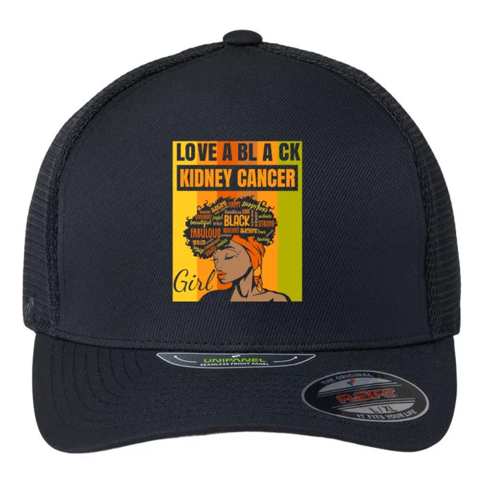 Black Independence Day Love A Black Ney Cancer Meaningful Gift Flexfit Unipanel Trucker Cap