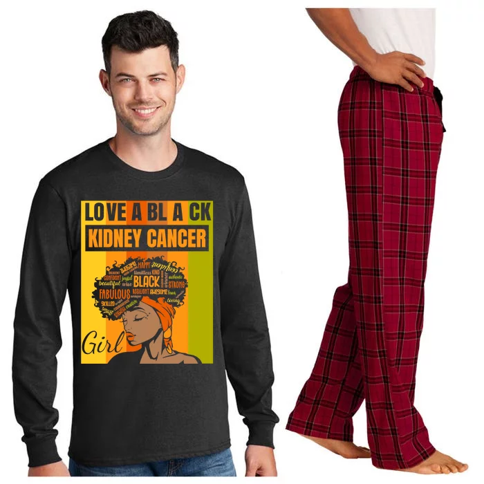 Black Independence Day Love A Black Ney Cancer Meaningful Gift Long Sleeve Pajama Set