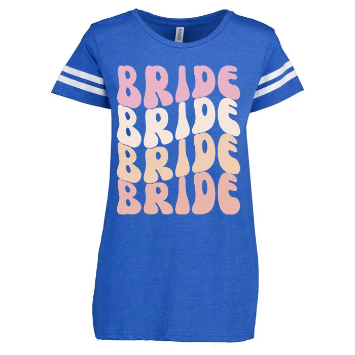 Bride I Do Crew Retro Bachelorette Party Bride Bridesmaids Enza Ladies Jersey Football T-Shirt