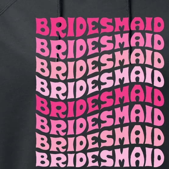 Bridesmaid I Do Crew Retro Bachelorette Party Bridesmaids Performance Fleece Hoodie