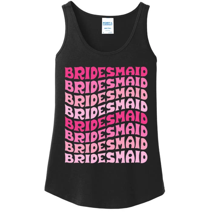 Bridesmaid I Do Crew Retro Bachelorette Party Bridesmaids Ladies Essential Tank