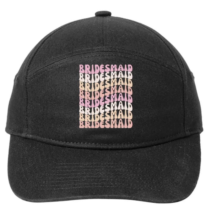 Bridesmaid I Do Crew Retro Bachelorette Party Bridesmaids 7-Panel Snapback Hat