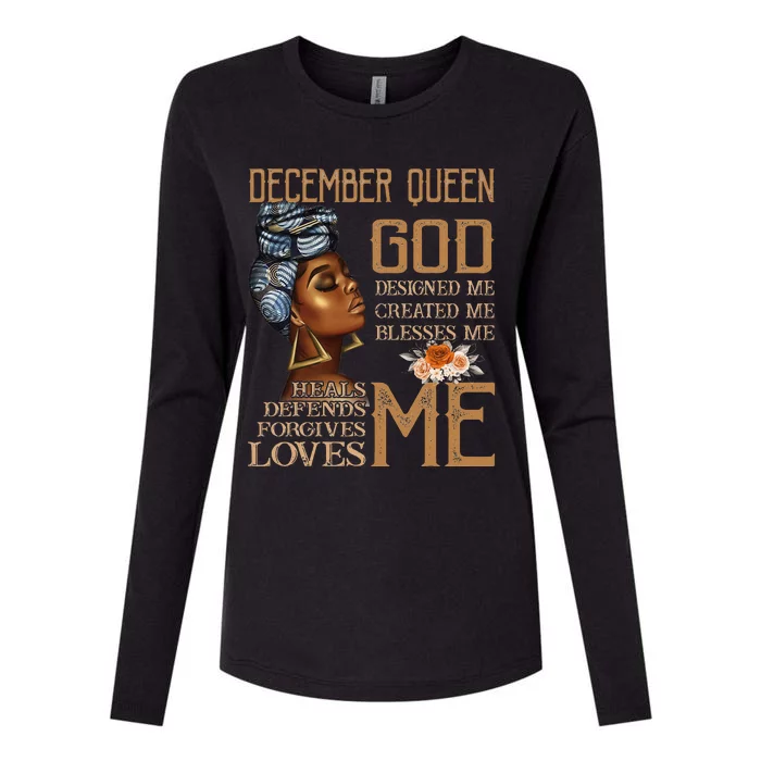 Born in December Black Queen Capricorn Sagittarius God Lover Womens Cotton Relaxed Long Sleeve T-Shirt