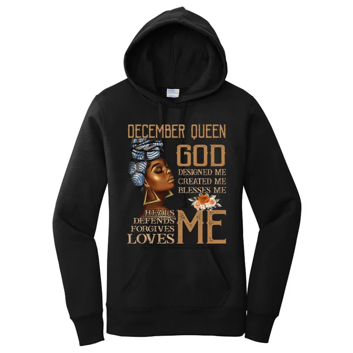 Born in December Black Queen Capricorn Sagittarius God Lover Women's Pullover Hoodie