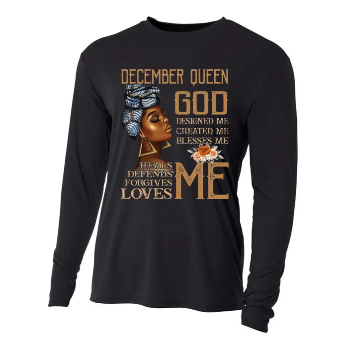 Born in December Black Queen Capricorn Sagittarius God Lover Cooling Performance Long Sleeve Crew