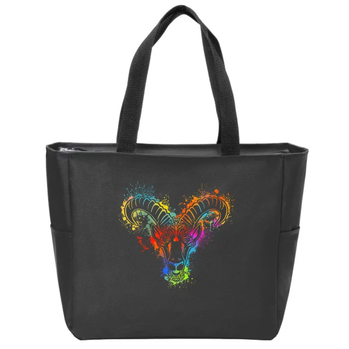 Born in December January Capricorn Queen Zodiac Sign Zip Tote Bag