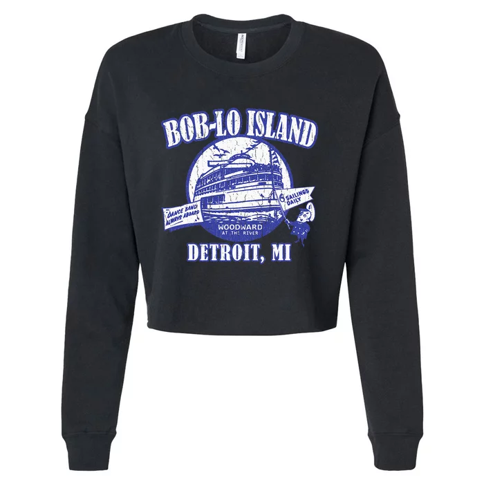 Boblo Island Detroit Michigan Cropped Pullover Crew