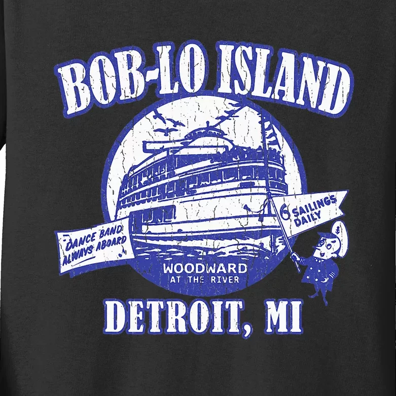 Boblo Island Detroit Michigan Kids Long Sleeve Shirt