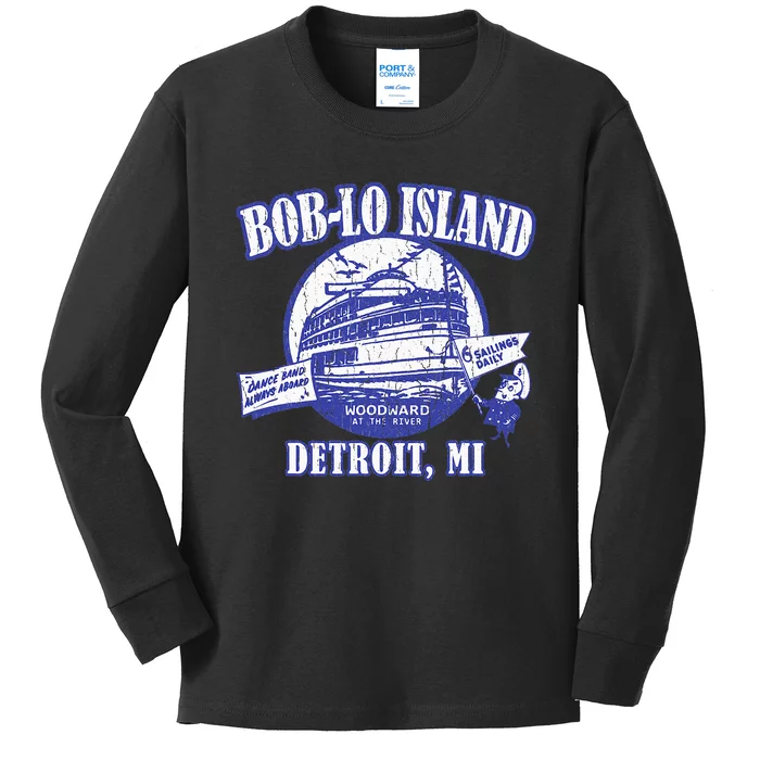 Boblo Island Detroit Michigan Kids Long Sleeve Shirt