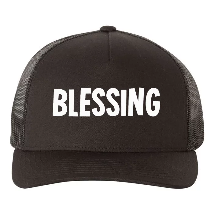 Blessing In Disguise Funny Halloween Costume Idea Funny Yupoong Adult 5-Panel Trucker Hat