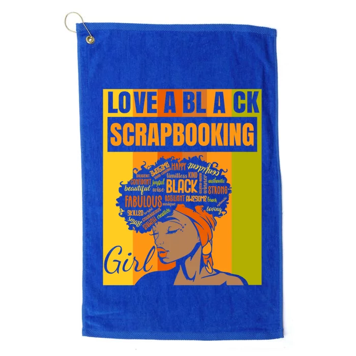 Black Independence Day Gift Love A Black Scrapbooking Gift Platinum Collection Golf Towel