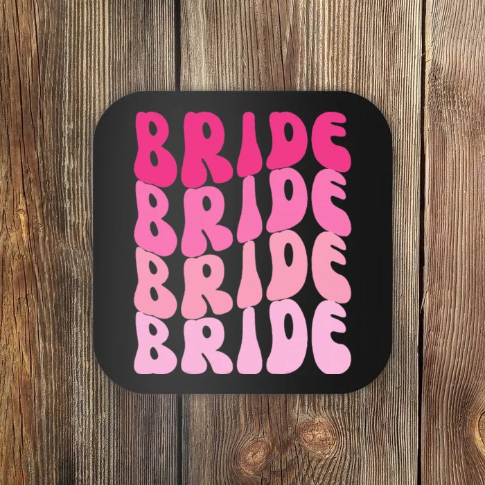 Bride I Do Crew Retro Bachelorette Party Bride Bridesmaids Coaster