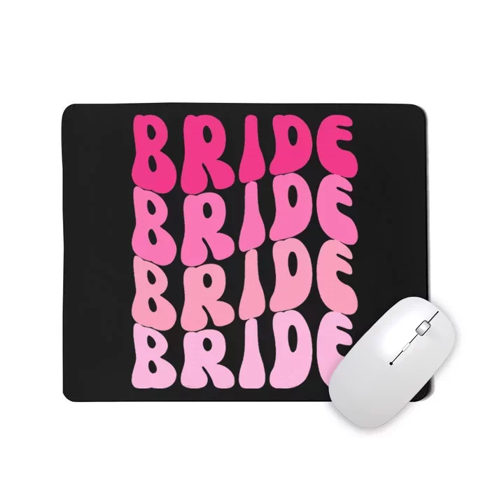 Bride I Do Crew Retro Bachelorette Party Bride Bridesmaids Mousepad