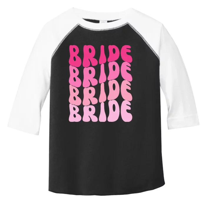 Bride I Do Crew Retro Bachelorette Party Bride Bridesmaids Toddler Fine Jersey T-Shirt