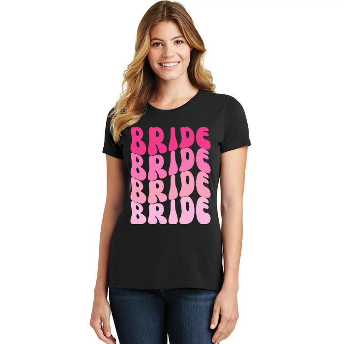 Bride I Do Crew Retro Bachelorette Party Bride Bridesmaids Women's T-Shirt