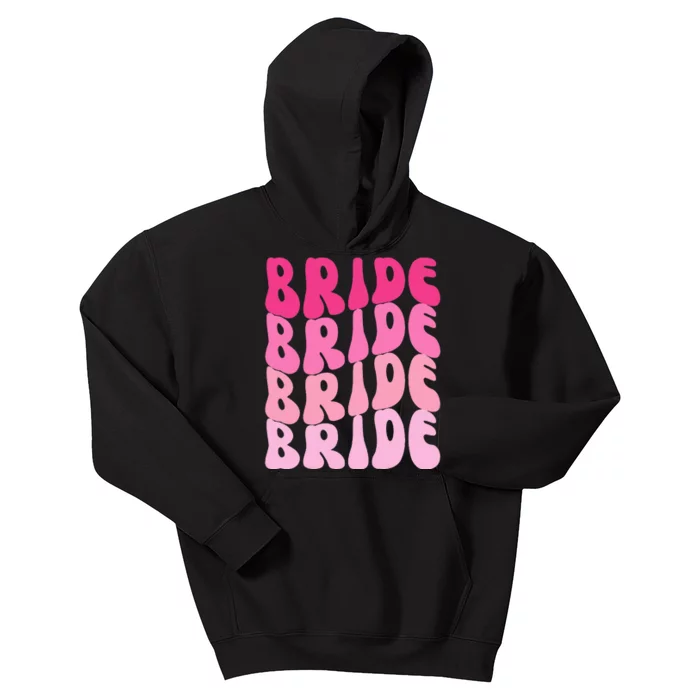 Bride I Do Crew Retro Bachelorette Party Bride Bridesmaids Kids Hoodie