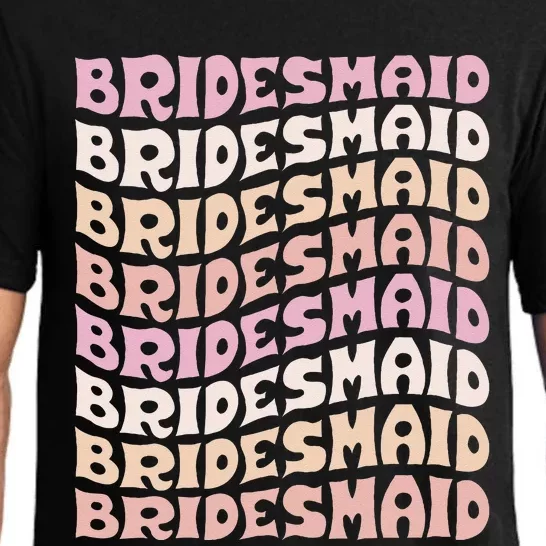 Bridesmaid I Do Crew Retro Bachelorette Party Bridesmaids Pajama Set