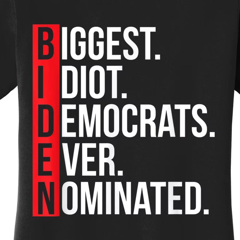 Biggest Idiot Democrats Ever Nominated Anti Biden Gift Women's T-Shirt