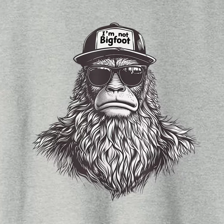 Bigfoot In Disguise Sunglasses Trucker Hat IM Not Sasquatch Women's Crop Top Tee