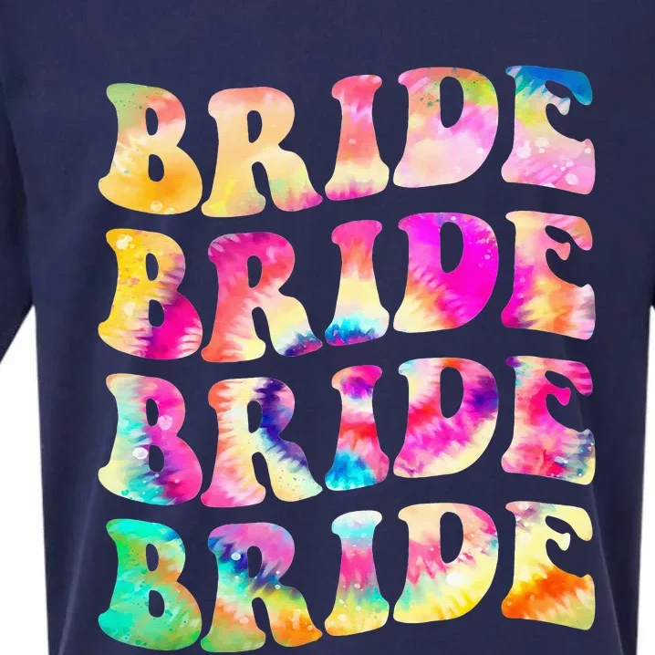 Bride I Do Crew Tie Dye Bachelorette Party Bride Bridesmaids Sueded Cloud Jersey T-Shirt