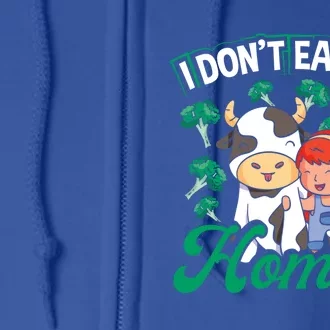 Backprint I Don T Eat My Homies Veganism Gift Full Zip Hoodie