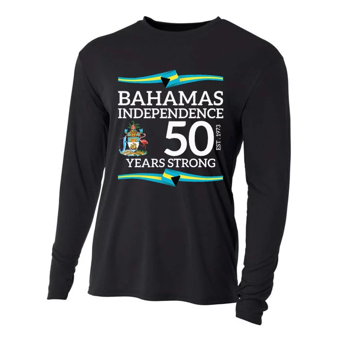 Bahamas Independence Day Bahamas 50th Celebration Cooling Performance Long Sleeve Crew