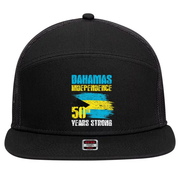 Bahamas Independence Day Bahamas 50th celebration 7 Panel Mesh Trucker Snapback Hat