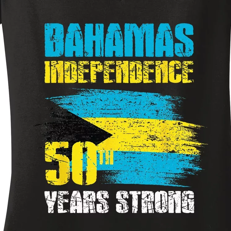 Bahamas Independence Day Bahamas 50th celebration Women's V-Neck T-Shirt