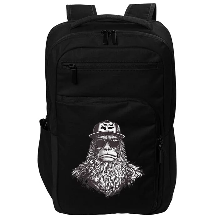 Bigfoot In Disguise Sunglasses Trucker Hat IM Not Sasquatch Impact Tech Backpack