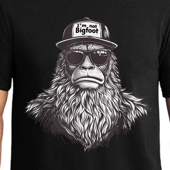 Bigfoot In Disguise Sunglasses Trucker Hat IM Not Sasquatch Pajama Set