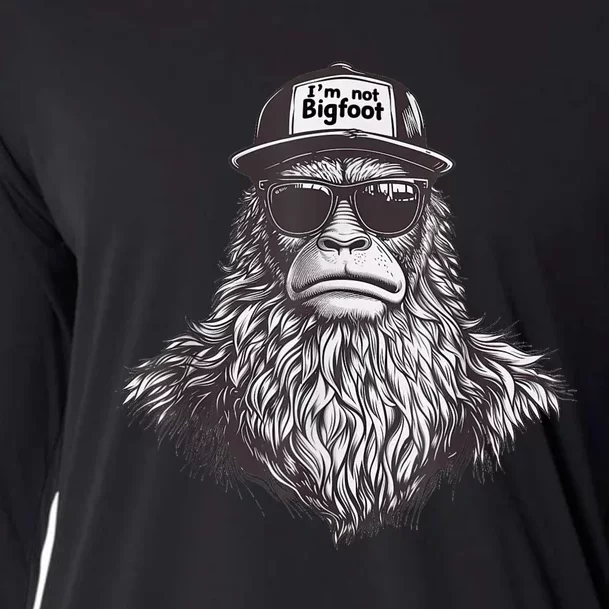 Bigfoot In Disguise Sunglasses Trucker Hat IM Not Sasquatch Cooling Performance Long Sleeve Crew