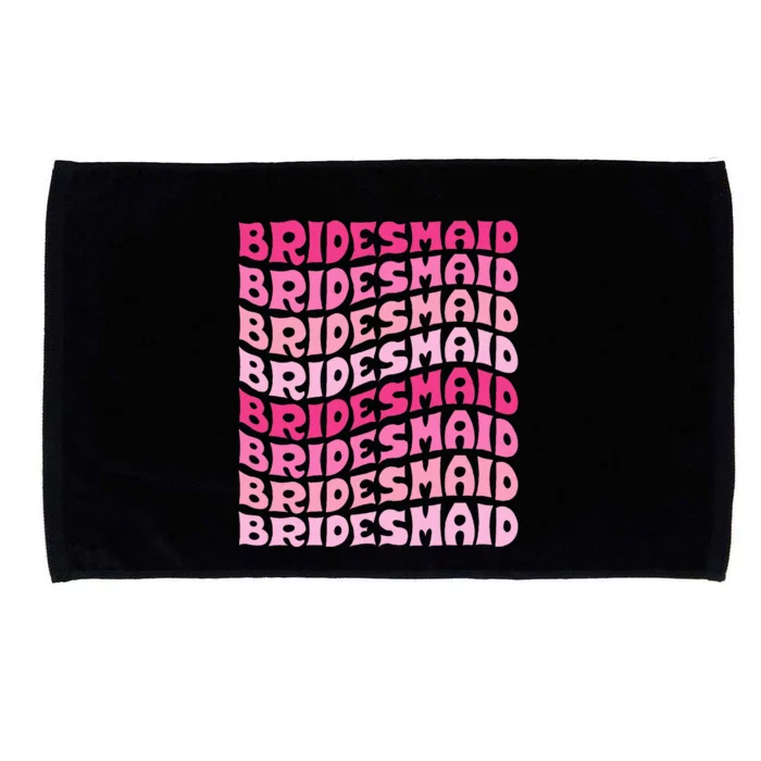 Bridesmaid I Do Crew Retro Bachelorette Party Bridesmaids Microfiber Hand Towel