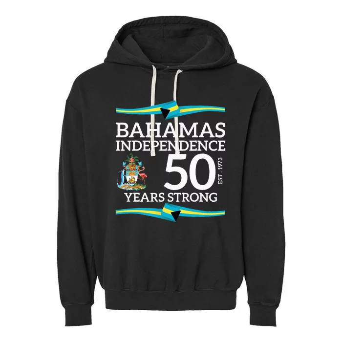 Bahamas Independence Day Bahamas 50th Celebration Garment-Dyed Fleece Hoodie