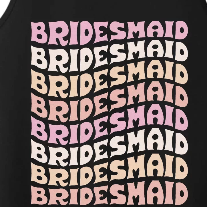 Bridesmaid I Do Crew Retro Bachelorette Party Bridesmaids Performance Tank