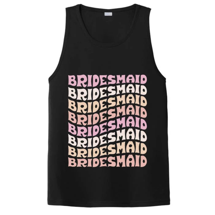 Bridesmaid I Do Crew Retro Bachelorette Party Bridesmaids Performance Tank