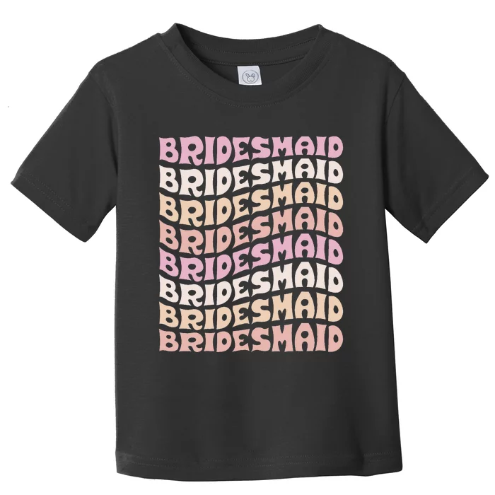 Bridesmaid I Do Crew Retro Bachelorette Party Bridesmaids Toddler T-Shirt