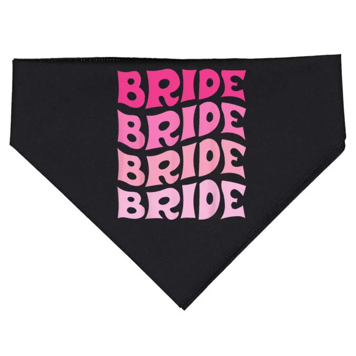 Bride I Do Crew Retro Bachelorette Party Bride Bridesmaids USA-Made Doggie Bandana